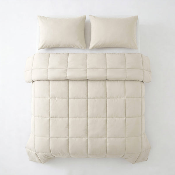 Bettdecke Ohne Bezug (100% Perkal-Baumwolle) Beige