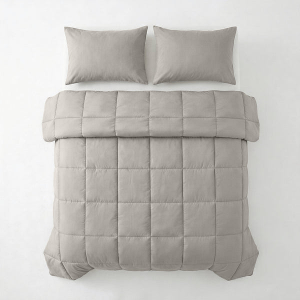 Bettdecke Ohne Bezug (100% Perkal-Baumwolle) Taupe