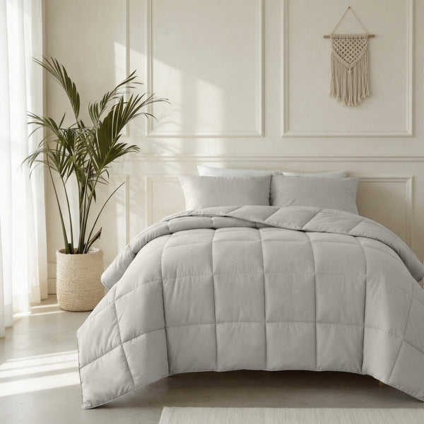 Bettdecke Ohne Bezug (100% Perkal-Baumwolle) Taupe