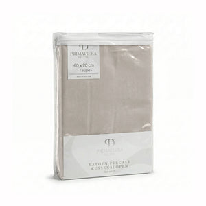 Lazy Kissenbezug Perkal 2er-Pack Taupe 60 x 70
