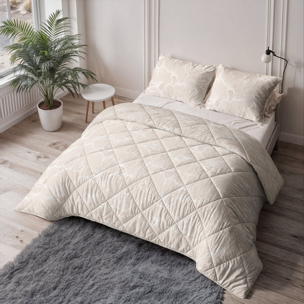 Bettdecke Ohne Bezug - Zeke Beige (100% Baumwolle)