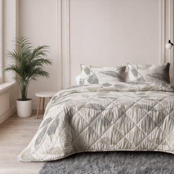 Bettdecke Ohne Bezug - Misty Beige/Grau (100% Baumwolle)