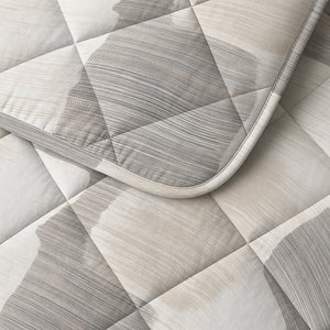 Bettdecke Ohne Bezug - Checkered Beige/Grau (100% Baumwolle)