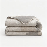 Bettdecke Ohne Bezug - Checkered Beige/Grau (100% Baumwolle)