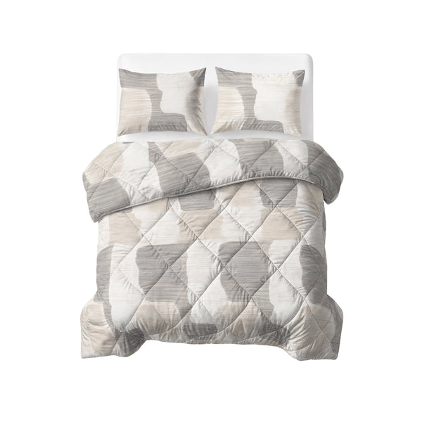 Bettdecke Ohne Bezug - Checkered Beige/Grau (100% Baumwolle)