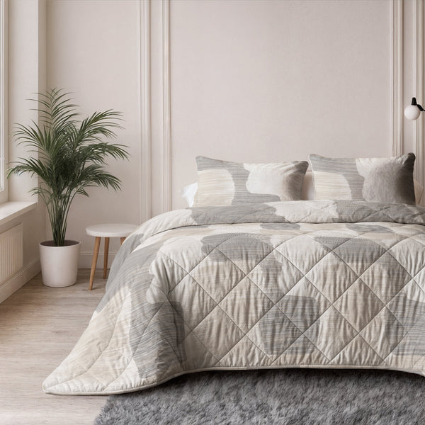 Checkered 2pack Bezüge Beige/Grau 60 x 70