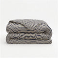 Bettdecke Ohne Bezug - Stripy Beige/Blau (100% Baumwolle)