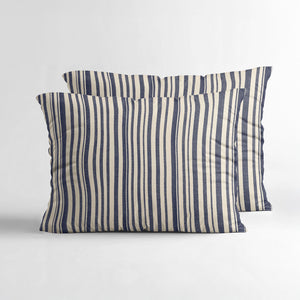 Stripy 2pack Bezüge Bezüge Beige/Blau 60 x 70