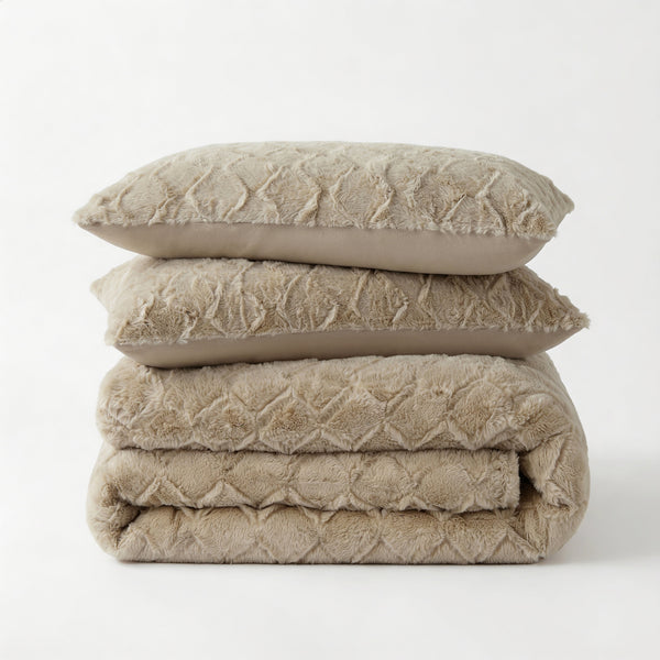 Bettbezug - Faux Fur Syon Taupe