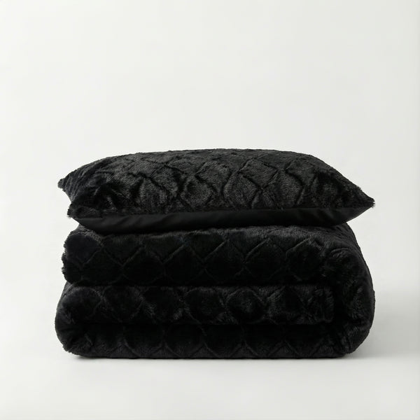 Bettbezug - Faux Fur Syon Schwarz