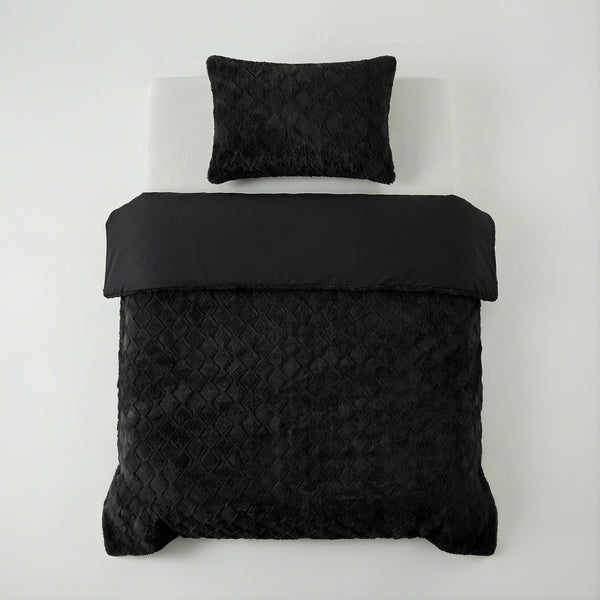 Bettbezug - Faux Fur Syon Schwarz