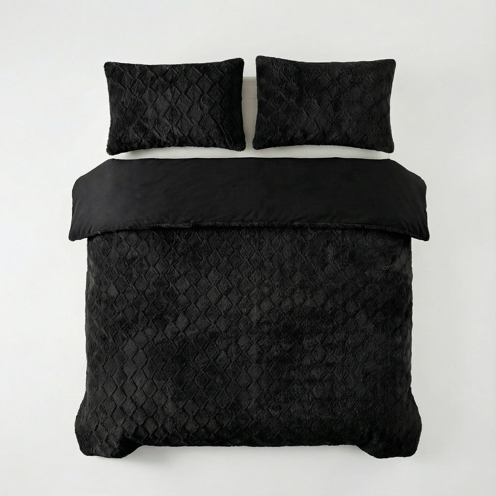Bettbezug - Faux Fur Syon Schwarz