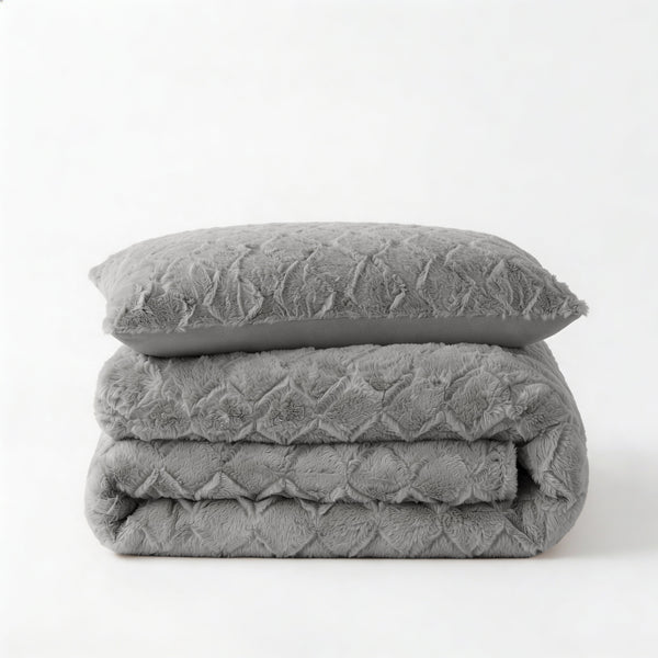 Bettbezug - Faux Fur Syon Grau