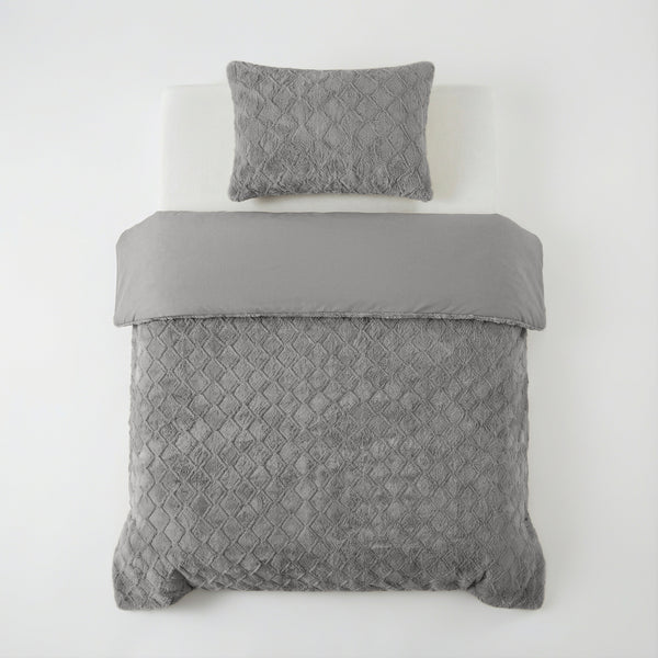 Bettbezug - Faux Fur Syon Grau