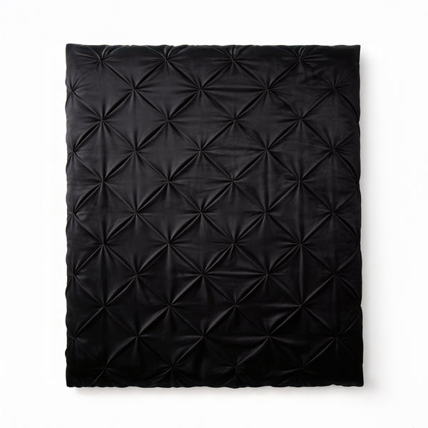 Bettdecke Ohne Bezug - Easy Velvet Pintuck Schwarz