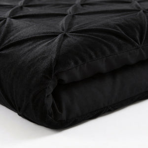 Bettdecke Ohne Bezug - Easy Velvet Pintuck Schwarz