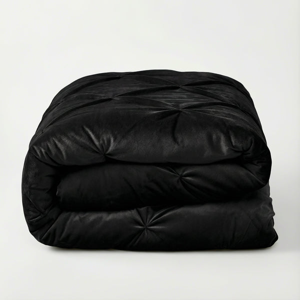 Bettdecke Ohne Bezug - Easy Velvet Pintuck Schwarz