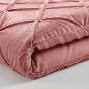 Bettdecke Ohne Bezug - Easy Velvet Pintuck Rosa