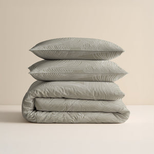 Bettbezug - Ripple Taupe 100% Baumwolle