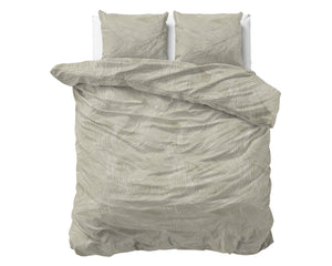 Bettbezug - Ripple Taupe 100% Baumwolle