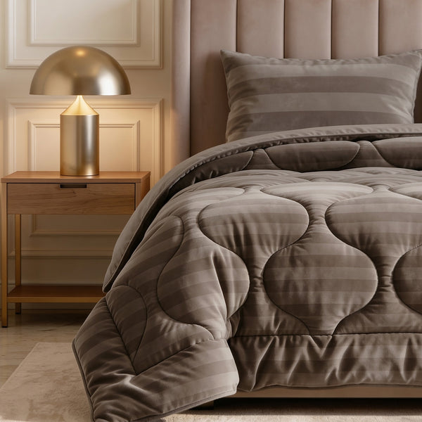 Bettdecke Ohne Bezug - Easy Bettdecke Hotel Velvet Taupe