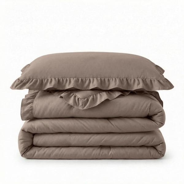 Bettdecke Ohne Bezug - Easy Bettdecke Ruffles Taupe