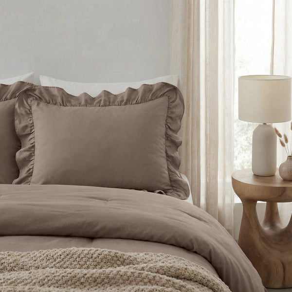 Easy Ruffles Kissenbezüge 2pack Taupe 60 x 70