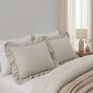 Easy Ruffles Kissenbezüge 2pack Taupe/Grau 60 x 70