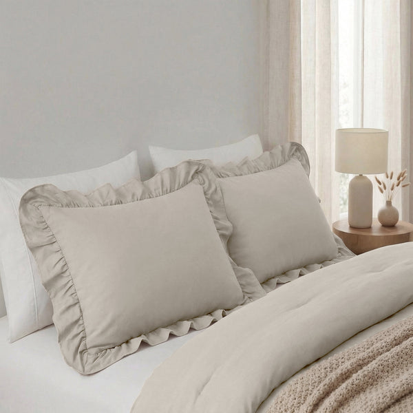 Bettdecke Ohne Bezug - Easy Bettdecke Ruffles Taupe/Grau