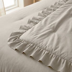 Bettdecke Ohne Bezug - Easy Bettdecke Ruffles Taupe/Grau