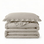 Bettdecke Ohne Bezug - Easy Bettdecke Ruffles Taupe/Grau