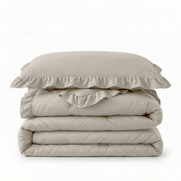 Bettdecke Ohne Bezug - Easy Bettdecke Ruffles Taupe/Grau