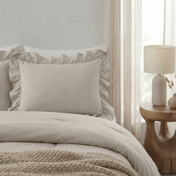 Easy Ruffles Kissenbezüge 2pack Taupe/Grau 60 x 70