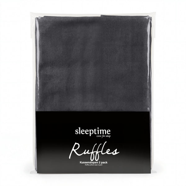 Easy Ruffles Kissenbezüge 2pack Anthrazit 60 x 70