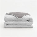Lazy Bettdecke Uni Beige – Taupe/Grau mit Kissenbezügen