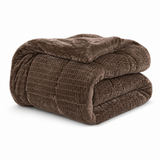 Bettdecke Ohne Bezug - Sherpa Flanell Easy Bettdecke - Kaffeebraun