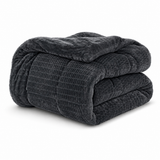 Bettdecke Ohne Bezug - Sherpa Flanell Easy Bettdecke - Dunkelgrau