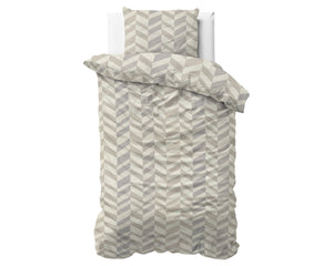Bettbezug - Chevron Beige/Sand Flanell