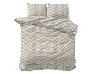 Bettbezug - Chevron Beige/Sand Flanell