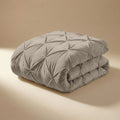Bettdecke ohne Bezug  -  Quilt Diamond pintuck Light Taupe
