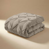 Bettdecke ohne Bezug  -  Quilt Diamond pintuck Light Taupe