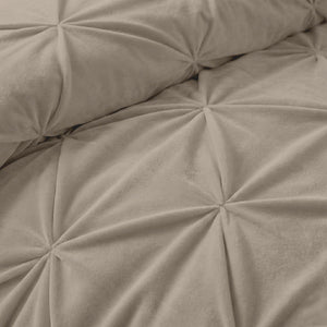Bettdecke ohne Bezug  -  Quilt Diamond pintuck Light Taupe