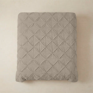 Bettdecke ohne Bezug  -  Quilt Diamond pintuck Light Taupe