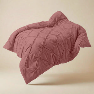 Bettdecke ohne Bezug  -  Quilt Diamond pintuck Pink