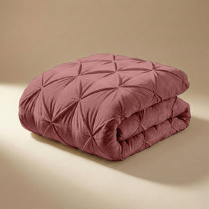 Bettdecke ohne Bezug  -  Quilt Diamond pintuck Pink