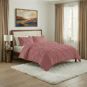 Bettdecke ohne Bezug  -  Quilt Diamond pintuck Pink