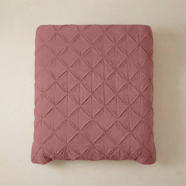 Bettdecke ohne Bezug  -  Quilt Diamond pintuck Pink