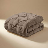 Bettdecke ohne Bezug  -  Quilt Diamond pintuck Taupe
