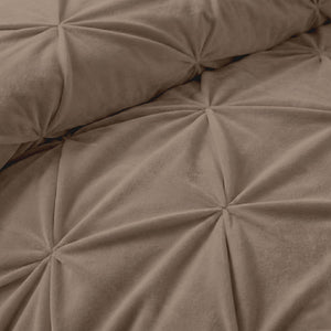 Bettdecke ohne Bezug  -  Quilt Diamond pintuck Taupe
