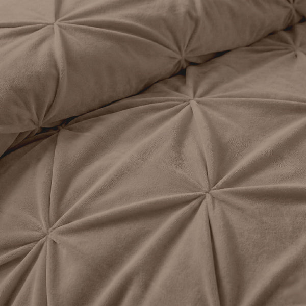 Bettdecke ohne Bezug  -  Quilt Diamond pintuck Taupe